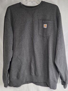Carhartt Crewneck Pocket Sweatshirt 103852 in Carbon Heather Men’s XL LOOSE FIT